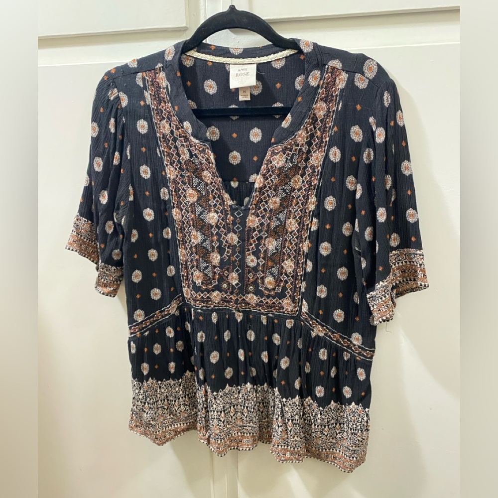 Knox Rose Boho Whimsygoth Top Lot 3 Embroidered Kimono Blouses M/L - Picture 7 of 13